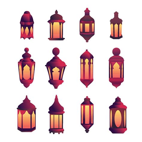 Ramadan Kareem Flat Lantern Collection 2159937 Vector Art At Vecteezy