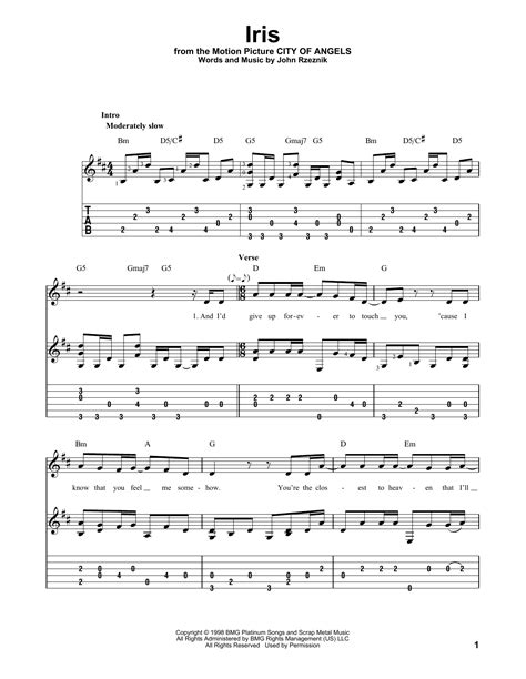Originally written for the soundtrack of 1998 film 'city of angels', staring nicolas cage and meg ryan, the song was later included on the band's sixth. Iris by Goo Goo Dolls - Solo Guitar - Guitar Instructor