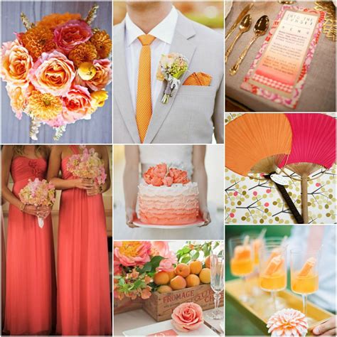 Orange Coral And Peach This Color Combo Is The Best Orange Wedding