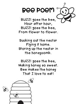 Bee Poem by Mrs McDonald | Teachers Pay Teachers