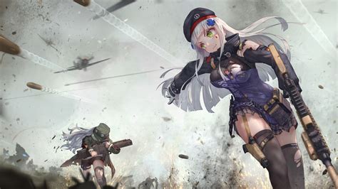 Anime Girl Soldier Rifle 4k 170 Wallpaper