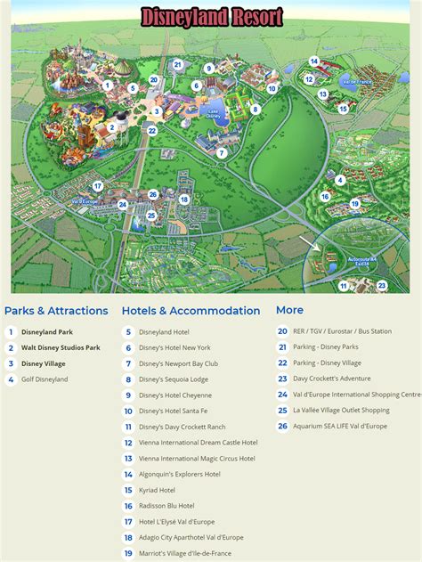 Mapa Da Disney Paris Em  Para Imprimir Viajar Paris