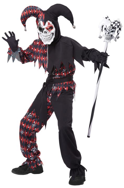Sinister Jester Clown Child Costume Ebay