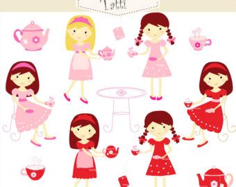 Girls Tea Party Clipart Free Clip Art Library