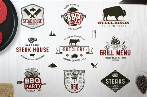 Bbq Logos Svg Bundle And Grill Emblems Icons Set By Jekson Graphics