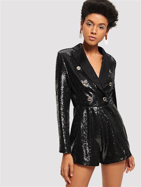 Fun Outfit For The Holiday Party Season Dress Romper Playsuit Blazers Sequin Blazer Rompers
