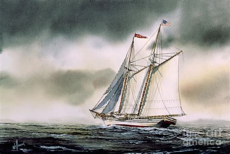 Schooner Heritage Painting By James Williamson