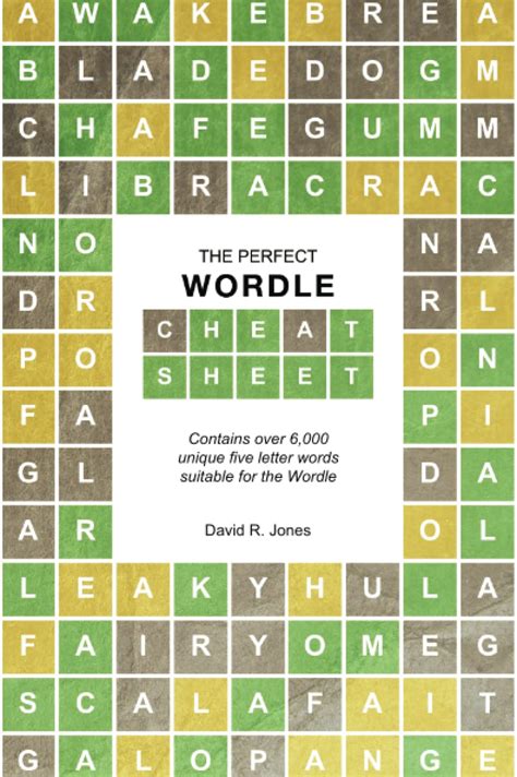 Buy The Perfect Wordle Cheatsheet Five Letter Word Collection Online