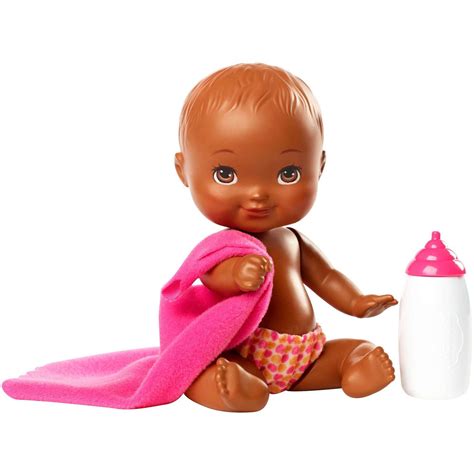 Little Mommy Mini Baby Nurture Doll With Accessories Brunette