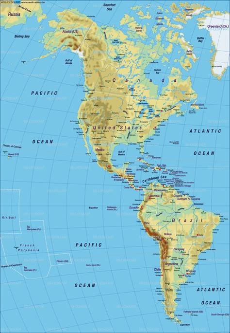 Political Map Of The Americas Map
