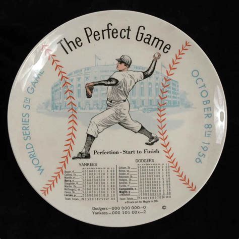 Don Larsen 1956 World Series Perfect Game Plate