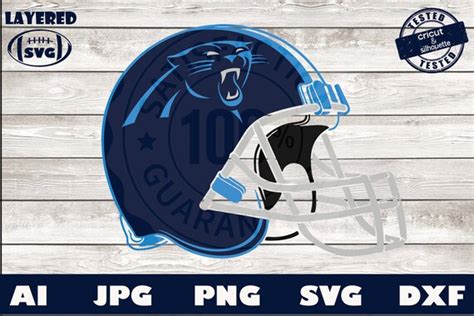 Carolina Panthers Football Helmet Svg Design For Cricut Etsy