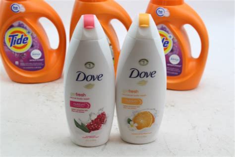 Tide Laundry Detergent And Dove Body Wash Soaps 5 Pieces Property Room