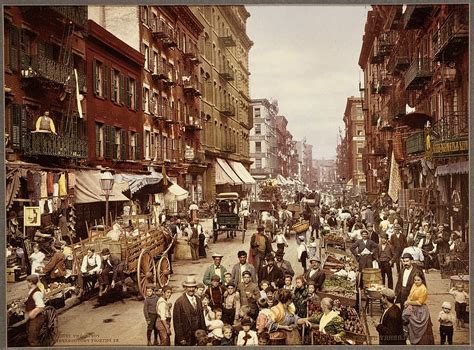 New York City 1890 Vuosikerta Mulberry Street New York Manhattan