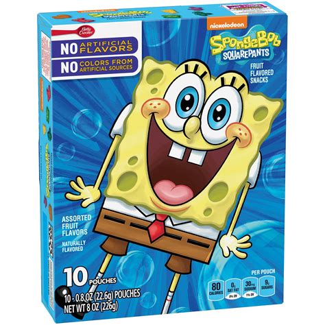 Betty Crocker Spongebob Squarepants Fruit Snacks 10 Ct 8 Oz