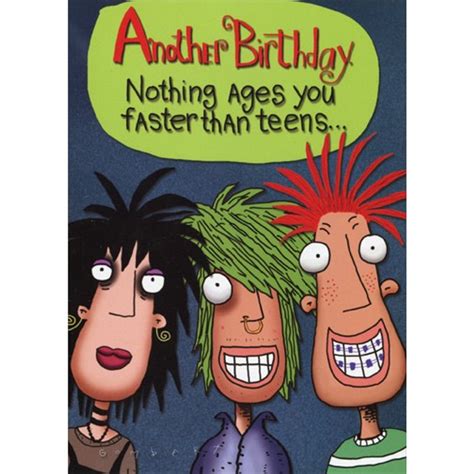 Three Teenagers Funny Birthday Card