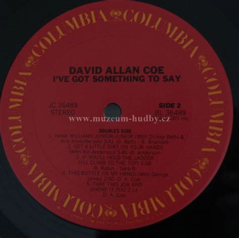david allan coe i´ve got something to say online vinyl shop gramofonové desky