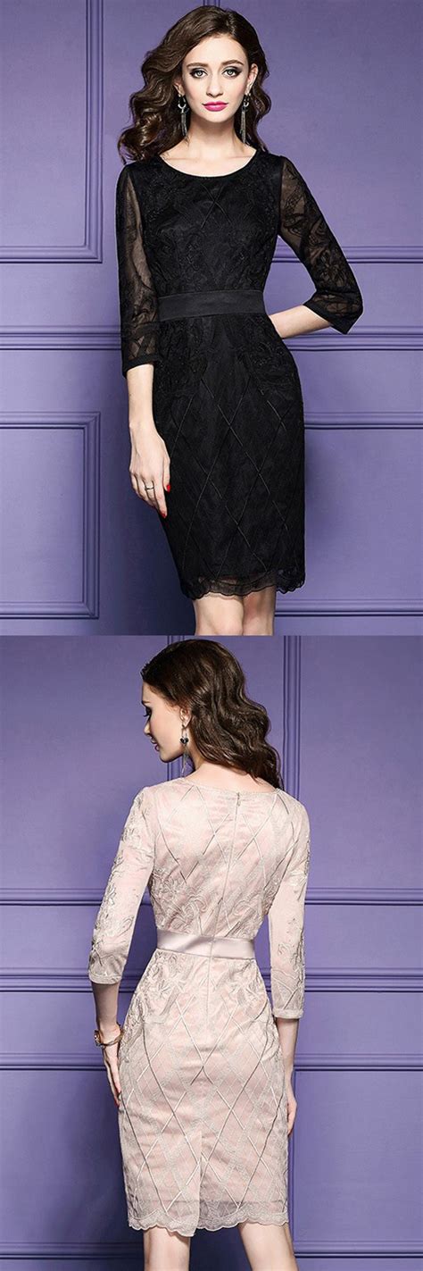 7999 Luxe Black Lace Sleeve Short Wedding Guest Dress Black Tie For