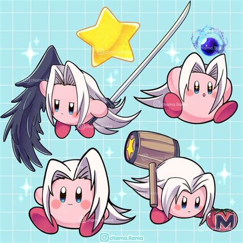 Kirbyroth Kirby X Sephiroth Super Smash Brothers Super Smash Bros Kirby