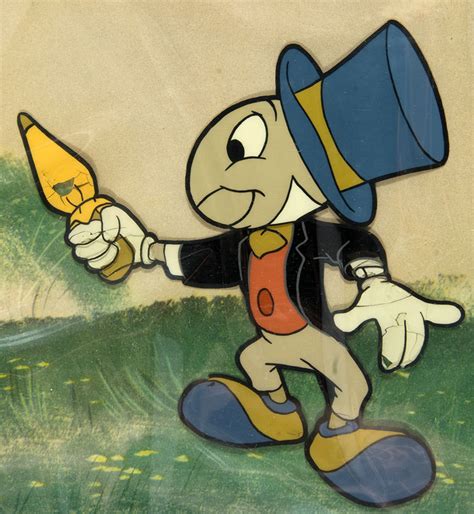 Hakes Jiminy Cricket Cel Sold At The Art Corner Disneyland