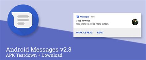Android Messages V23 From Developer Preview 3 Adds Mark As Read To
