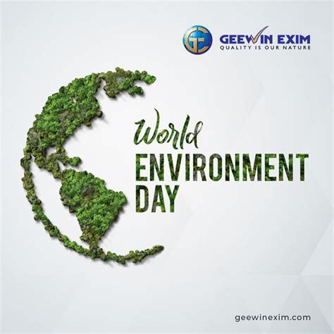 The World Environment Day Logo Is Shown With Green Plants Growing Out