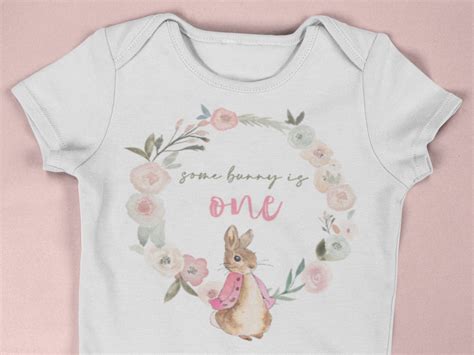 Some Bunny Is One Some Bunny Is One T Shirt Baby Girls 1st Etsy