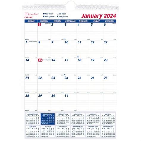 Brownline Ruled Block Wall Calendar Professional Julian Dates