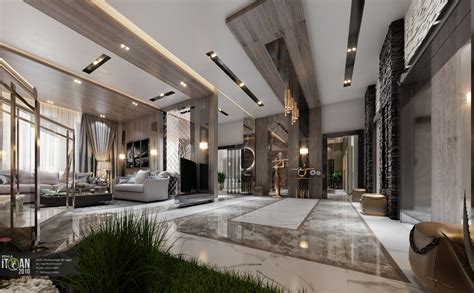 luxury living room main hall interior design villa saudi arabia