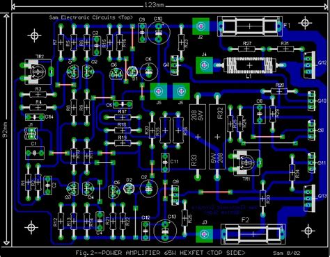 A class d amplifier also termed as a digital amplifier uses pulse width modulation or pwm technology for amplifying the fed small amplitude analogue the proposed design of a class d digital amplifier circuit utilizes the famous 555 ic for the intended comparisons. 65W Power Amplifier PCB layout - Schematic Design