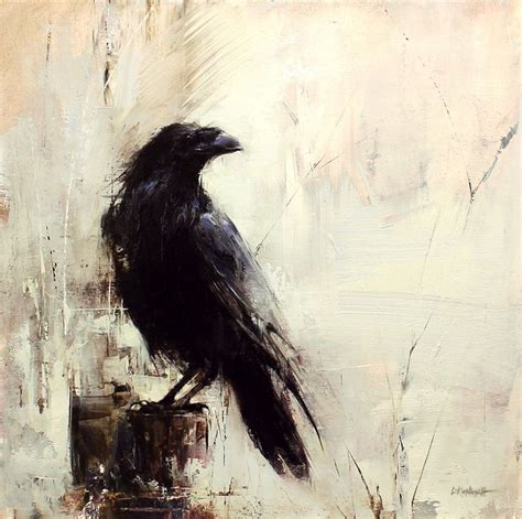 Badass Crow Portrait In Oils By Lindsey Kustusch Crows