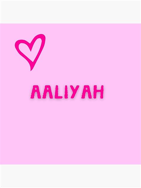 Aaliyah Name Pink Color Photographic Print For Sale By Narziko