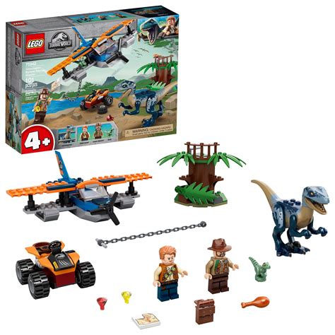 Lego Jurassic World Velociraptor Biplane Rescue Mission 75942 Dinosaur Building Set For
