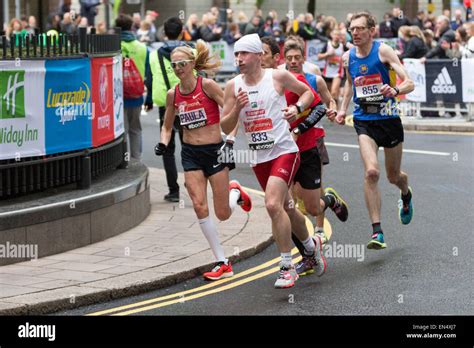 Paula Radcliffe Running In Her Final 2015 Virgin Money London Marathon