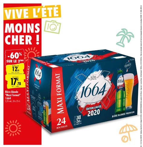 Offre Bière Blonde Maxi Format 1664 60 Sur Le 2ème Chez Carrefour