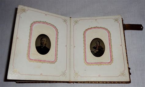 lot civil war era photo album with cdv s and tintypes includes lincoln etc