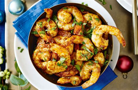 Indian Spiced King Prawns Snack Recipes Goodto