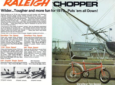 1970 Usa Raleigh Chopper Brochure Raleigh Action Bikes The Forum