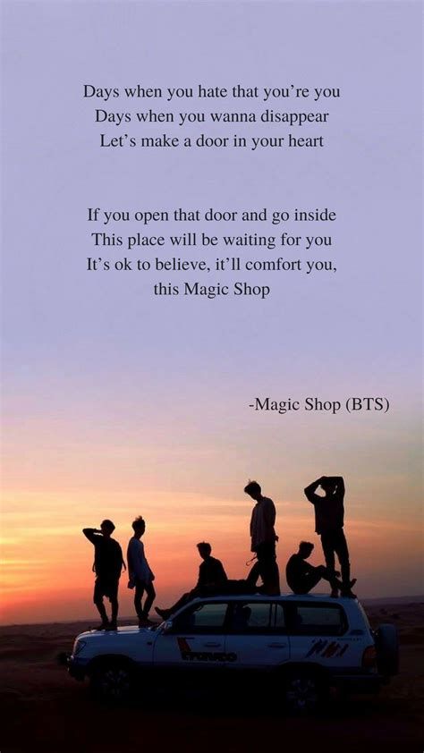Here's our look into some of jungkook's favorite so. Magic Shop by BTS Lyrics wallpaper Follow my IG for the ...