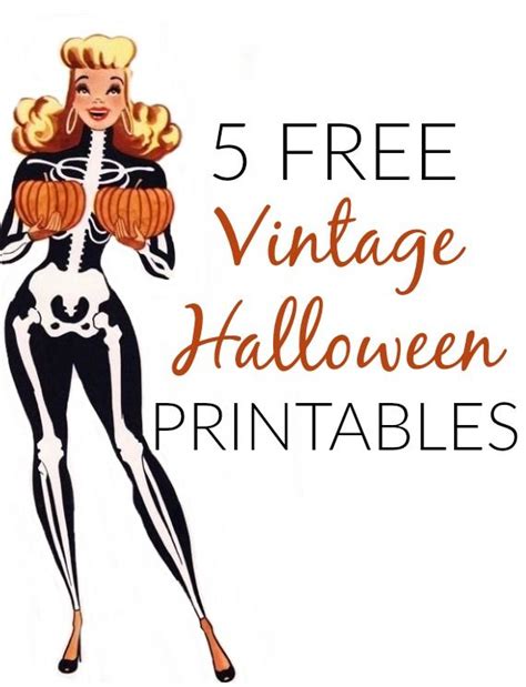 5 Free Vintage Halloween Printable Decorations Artofit