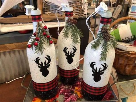 35 Fun Diy Christmas Wine Bottle Crafts Feltmagnet