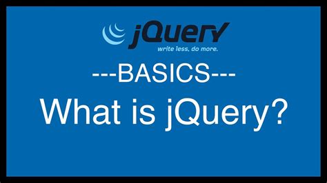 Jquery Basics Tutorial 1 What Is Jquery Youtube