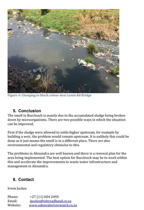 Water pollution is the contamination of water bodies, usually as a result of human activities. Profile Report on Jukskei River Pollution Investigation | BRA