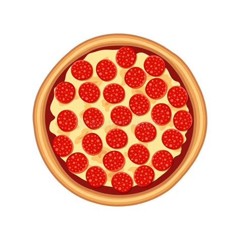 Tasty Pizza Pepperoni Vector Illustratie Illustration Of Heet 172020036