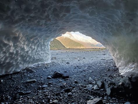 Ice Cave That Survived The Summer Off The Byron Glacier Trail Chugach