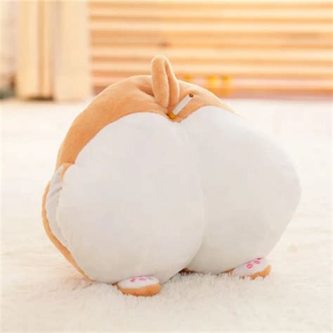 Miaoowa 1 Pc 38 36cm Cartoon Corgi Sexy Hip Plush Pillow Stuffed Buttocks Cushion Soft Cute