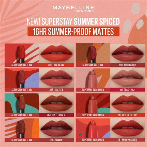 Maybelline Launches New Superstay Matte Ink Summer Spiced Collection