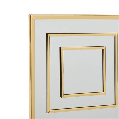 Gold Square Deco Wall Mirror Modernica Props
