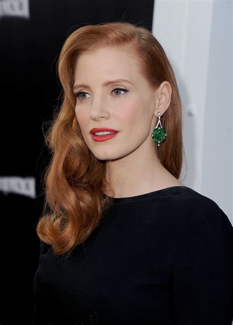 Jessica Chastain Retro Hairstyle Long Hairstyles