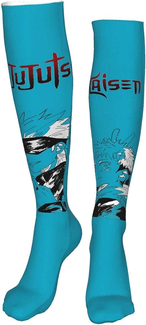 Djngn Jujutsu Kaisen Unisex Fashion Thigh High Socks Warm Long Tube Stockings Sports Gym Yoga